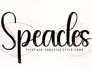 Speacles Brush font