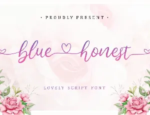 Bluehonest font