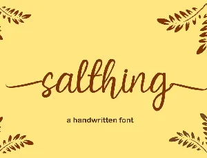 salthing font