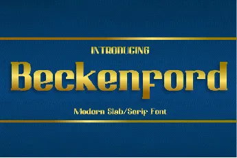 Beckenford_DEMO font