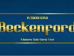 Beckenford_DEMO font