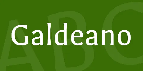 Galdeano font