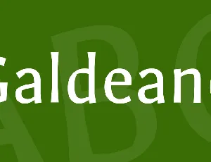 Galdeano font