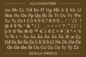 Ascella Unfocus font