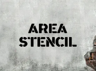 Area Stencil Display font