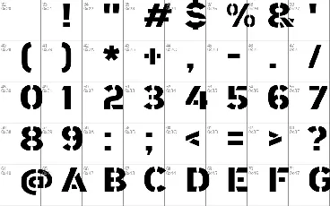 Area Stencil Display font