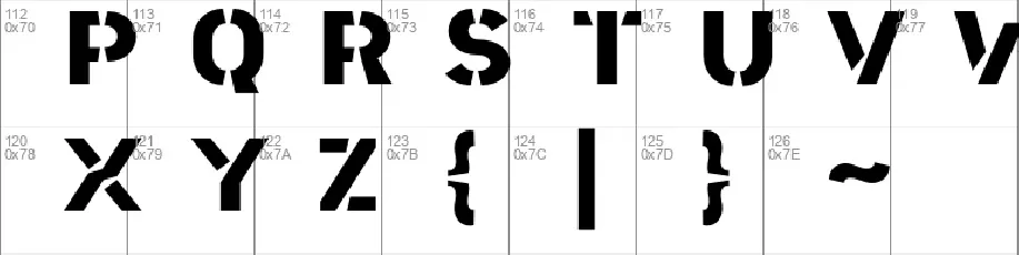 Area Stencil Display font