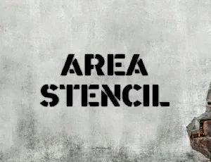 Area Stencil Display font