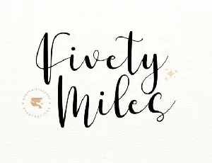 Fivety Miles Script font