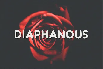 Diaphanous font