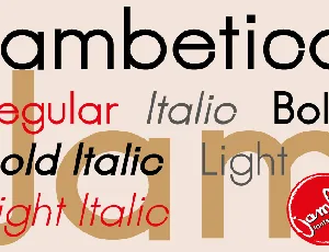 Jambetica font