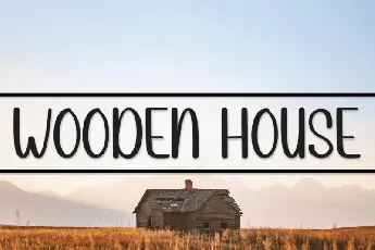 Wooden House Display font