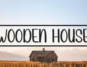 Wooden House Display font
