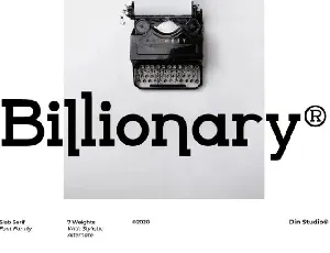 Billionary font