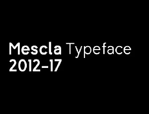 Mescla Free Family font