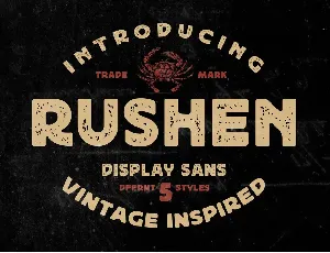 Rushen Distressed font