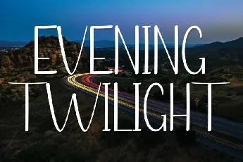 Evening Twilight Display font