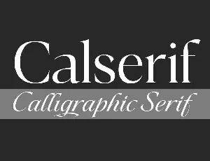 Calserif font