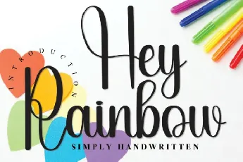 Hey Rainbow Script font