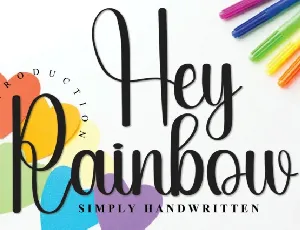 Hey Rainbow Script font