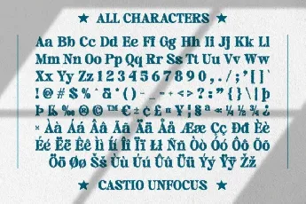 Castio Unfocus font