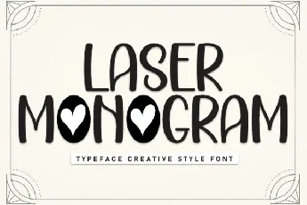 Laser Monogram Display font