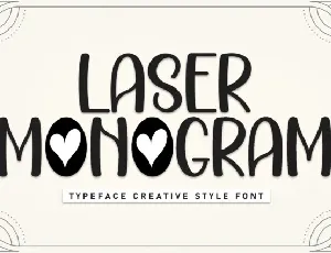 Laser Monogram Display font