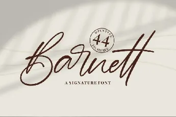 Barnett Signature font