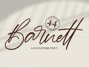 Barnett Signature font