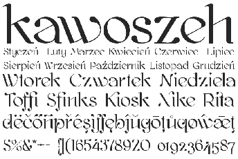 kawoszeh font