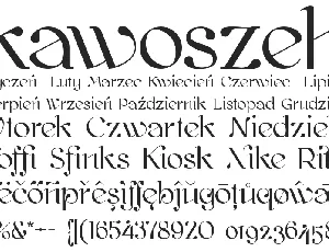 kawoszeh font