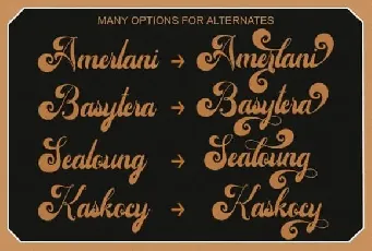 Adaniya Bold Script font