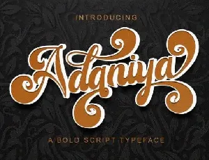 Adaniya Bold Script font