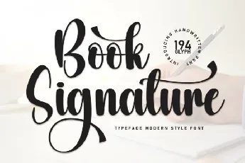 Book Signature Script font