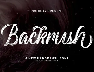 Backrush Handbrush Script font