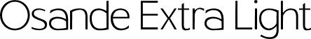 Osande Extra Light font | Osande - Extra Light.otf