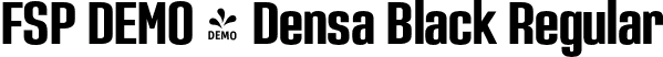 FSP DEMO - Densa Black Regular font | Fontspring-DEMO-densa_black.otf