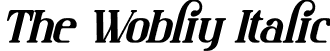 The Wobliy Italic font | the-wobliy-italic.otf