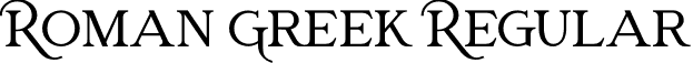 Roman Greek Regular font | Roman Greek.otf