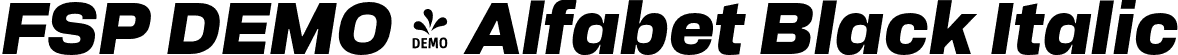 FSP DEMO - Alfabet Black Italic font | Fontspring-DEMO-alfabet-blackitalic.otf