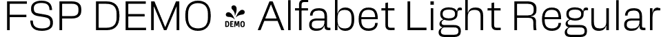 FSP DEMO - Alfabet Light Regular font | Fontspring-DEMO-alfabet-light.otf