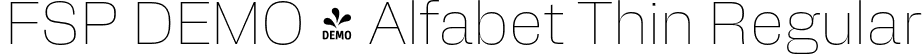 FSP DEMO - Alfabet Thin Regular font | Fontspring-DEMO-alfabet-thin.otf