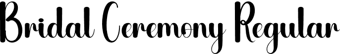 Bridal Ceremony Regular font | Bridal-Ceremony.otf