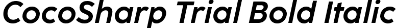 CocoSharp Trial Bold Italic font | Coco-Sharp-Bold-Italic-trial.ttf