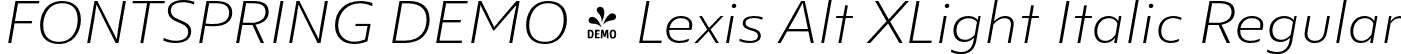 FONTSPRING DEMO - Lexis Alt XLight Italic Regular font | Fontspring-DEMO-lexisalt-xlightitalic.otf