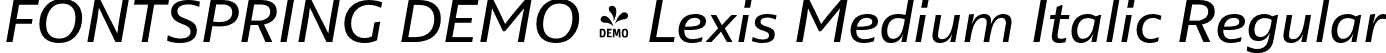 FONTSPRING DEMO - Lexis Medium Italic Regular font | Fontspring-DEMO-lexis-mediumitalic.otf