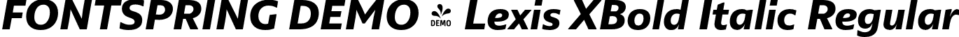 FONTSPRING DEMO - Lexis XBold Italic Regular font | Fontspring-DEMO-lexis-xbolditalic.otf