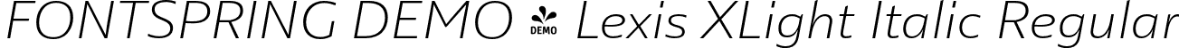 FONTSPRING DEMO - Lexis XLight Italic Regular font | Fontspring-DEMO-lexis-xlightitalic.otf