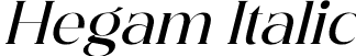 Hegam Italic font | Hegam Italic.ttf