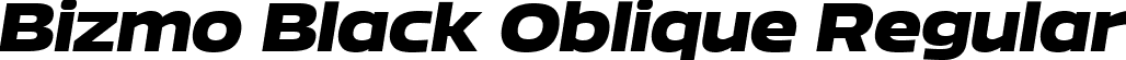 Bizmo Black Oblique Regular font | Bizmo Black Oblique.ttf